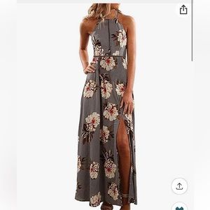 Purple Floral Maxi dress Medium